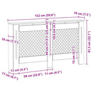 vidaXL fehér MDF radiátorburkolat 152 x 19 x 81,5 cm