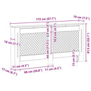vidaXL fehér MDF radiátorburkolat 172 x 19 x 81,5 cm