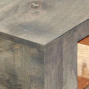 vidaXL szürke tömör mangófa tálalóasztal 86 x 30 x 76 cm