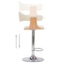 vidaXL 2 darab krémszínű hajlított fa és műbőr bárszék