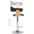 vidaXL 2 darab fekete hajlított fa és műbőr bárszék