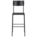 vidaXL 3-darabos fekete színű acél bárszett