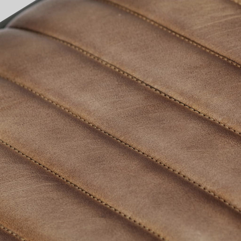 vidaXL világosbarna valódi bőr hintaszék