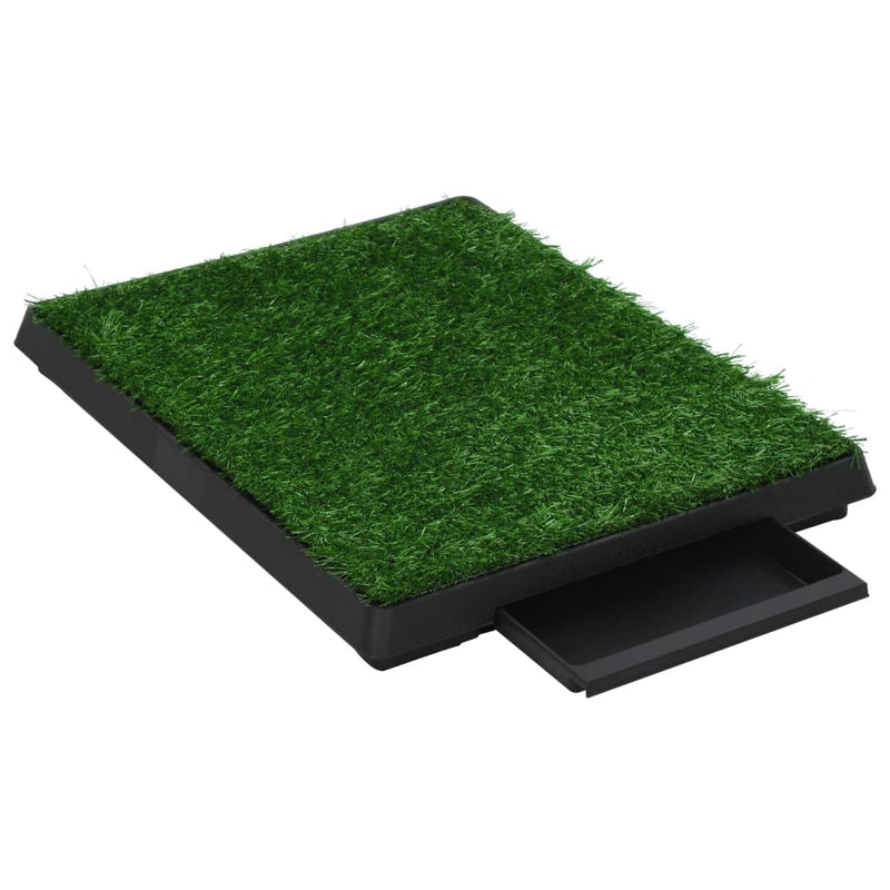 vidaXL zöld kisállat WC tálcával és műfűvel 63 x 50 x 7 cm