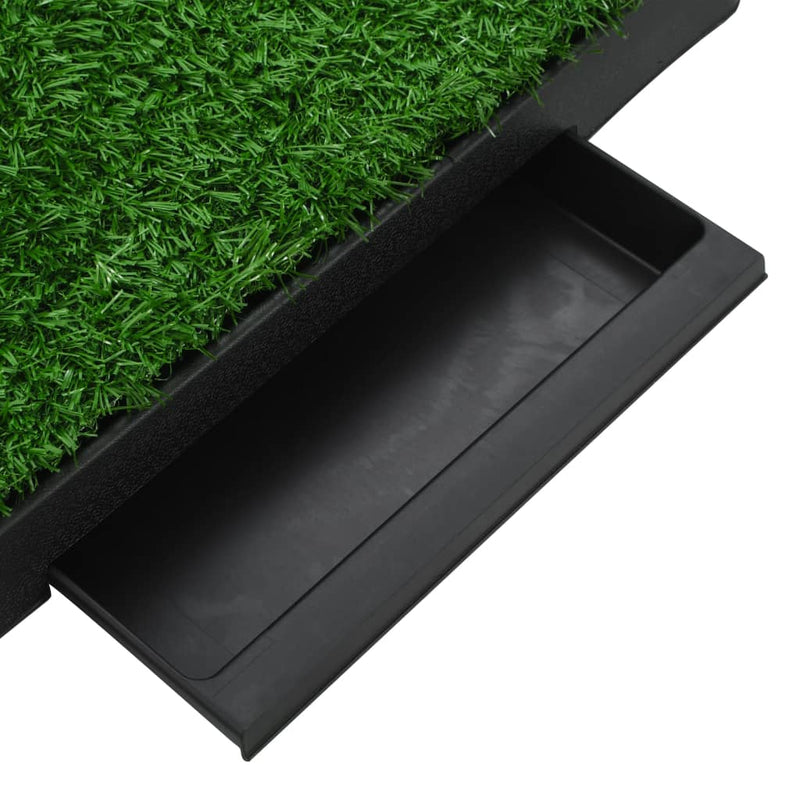 vidaXL zöld kisállat WC tálcával és műfűvel 63 x 50 x 7 cm