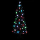 vidaXL száloptikás megvilágított karácsonyfa állvánnyal 240 cm