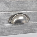 vidaXL szürke és fehér császárfa éjjeliszekrény 38 x 28 x 45 cm