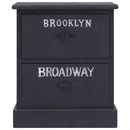 vidaXL 2 db fekete császárfa éjjeliszekrény 38 x 28 x 45 cm