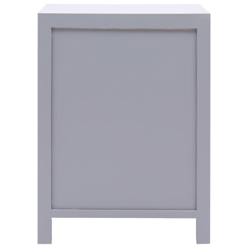 vidaXL szürke császárfa éjjeliszekrény 38 x 28 x 52 cm