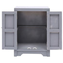 vidaXL szürke császárfa éjjeliszekrény 38 x 28 x 52 cm