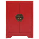 vidaXL piros császárfa éjjeliszekrény 38 x 28 x 52 cm