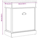 vidaXL fehér császárfa cipőszekrény 50 x 28 x 58 cm