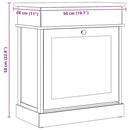 vidaXL szürke császárfa cipőszekrény 50 x 28 x 58 cm