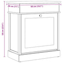 vidaXL fehér császárfa cipőszekrény 50 x 28 x 58 cm