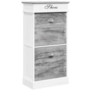 vidaXL szürke császárfa cipőszekrény 50 x 28 x 98 cm