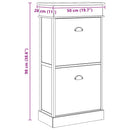 vidaXL szürke császárfa cipőszekrény 50 x 28 x 98 cm