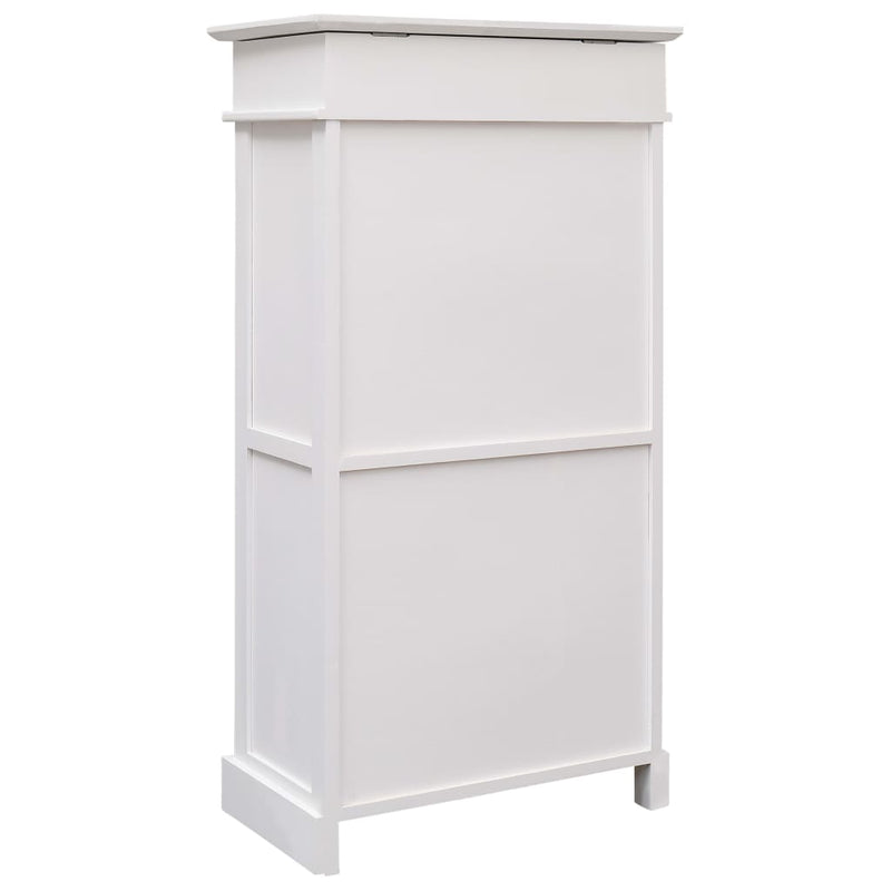 vidaXL fehér császárfa cipősszekrény 50 x 28 x 98 cm