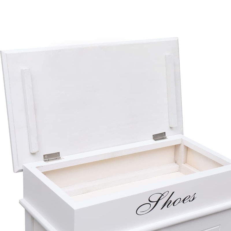 vidaXL fehér császárfa cipősszekrény 50 x 28 x 98 cm
