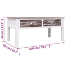 vidaXL barna fa dohányzóasztal 100 x 50 x 45 cm