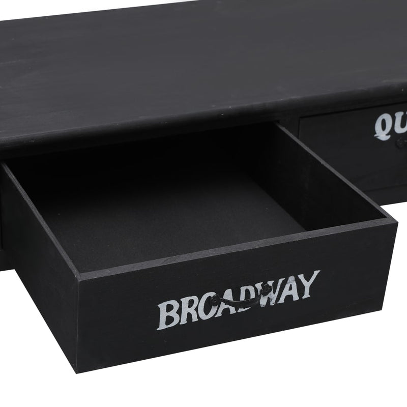 vidaXL fekete fa dohányzóasztal 100 x 50 x 45 cm