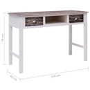 vidaXL barna fa íróasztal 110 x 45 x 76 cm