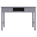 vidaXL szürke fa íróasztal 110 x 45 x 76 cm