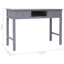 vidaXL szürke fa íróasztal 110 x 45 x 76 cm