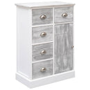 vidaXL 10 fiókos szürke fa tálalószekrény 113 x 30 x 79 cm