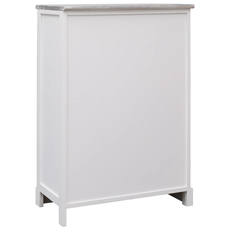 vidaXL 10 fiókos szürke fa tálalószekrény 113 x 30 x 79 cm
