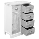 vidaXL 10 fiókos szürke fa tálalószekrény 113 x 30 x 79 cm