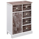 vidaXL 10-fiókos barna fa tálalószekrény 113 x 30 x 79 cm