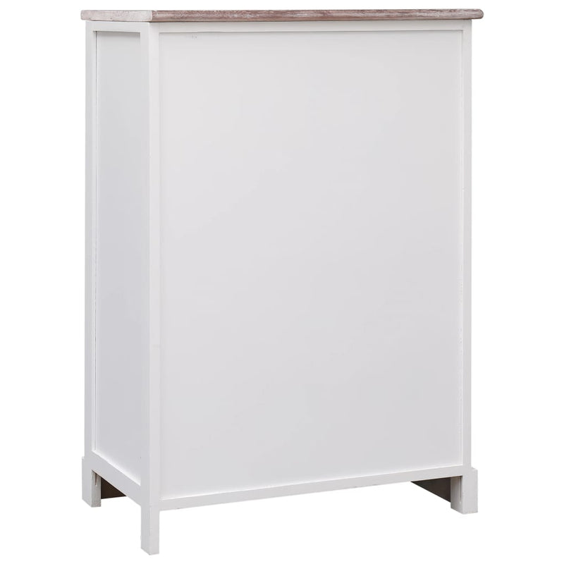 vidaXL 10-fiókos barna fa tálalószekrény 113 x 30 x 79 cm