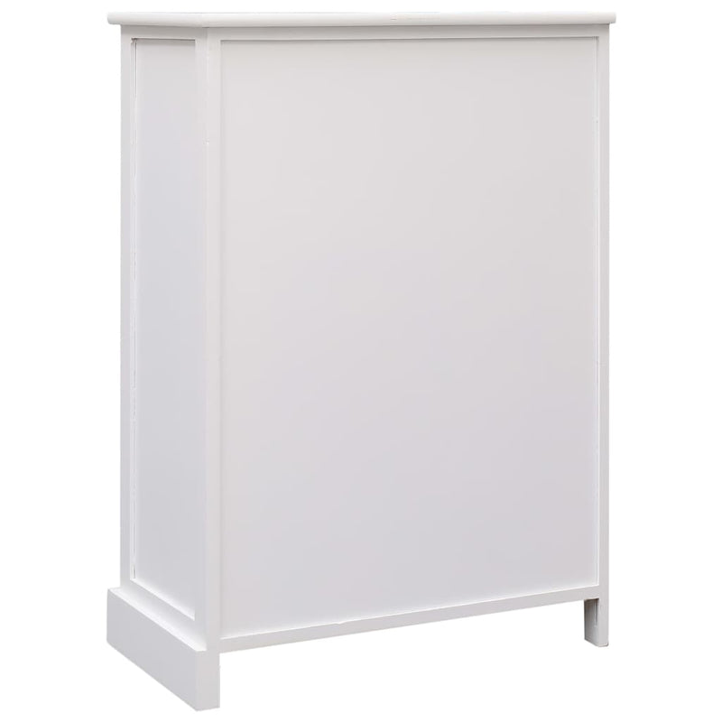 vidaXL 10 fiókos fehér fa tálalószekrény 113 x 30 x 79 cm