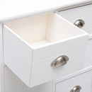 vidaXL 10 fiókos fehér fa tálalószekrény 113 x 30 x 79 cm