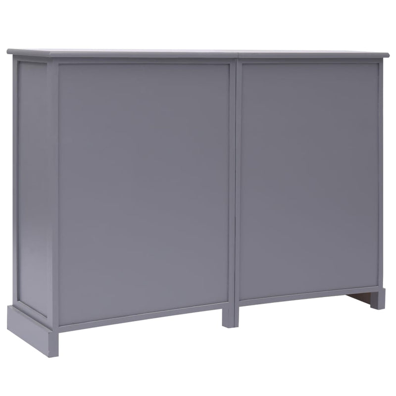 vidaXL 10 fiókos szürke fa tálalószekrény 113 x 30 x 79 cm