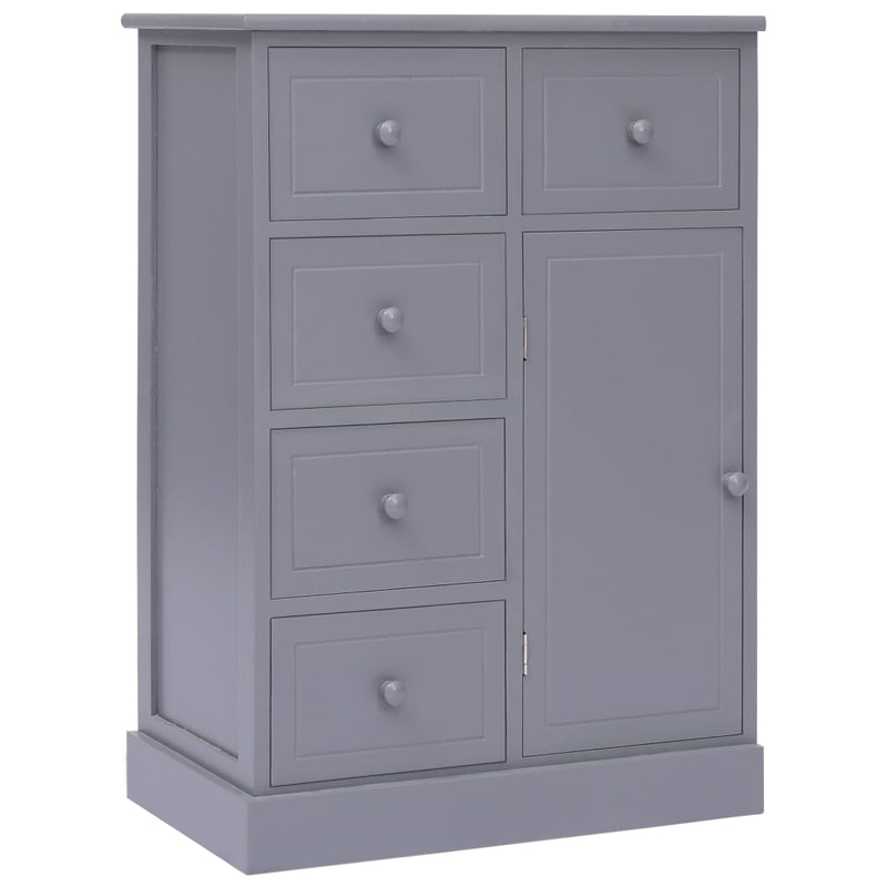 vidaXL 10 fiókos szürke fa tálalószekrény 113 x 30 x 79 cm