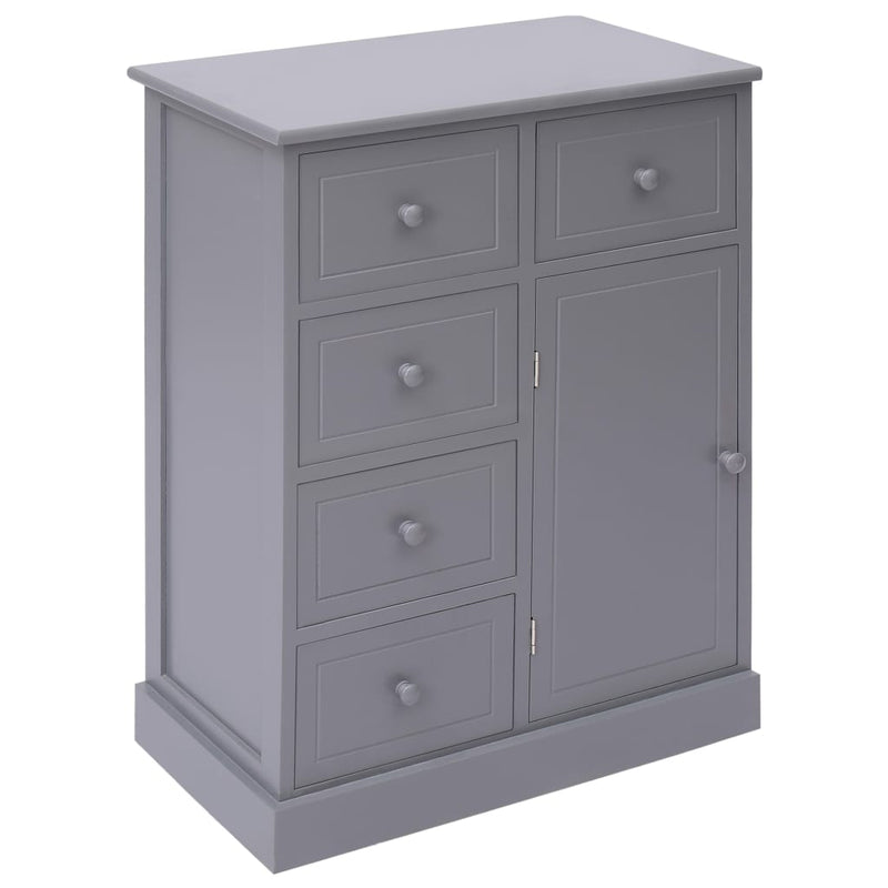 vidaXL 10 fiókos szürke fa tálalószekrény 113 x 30 x 79 cm
