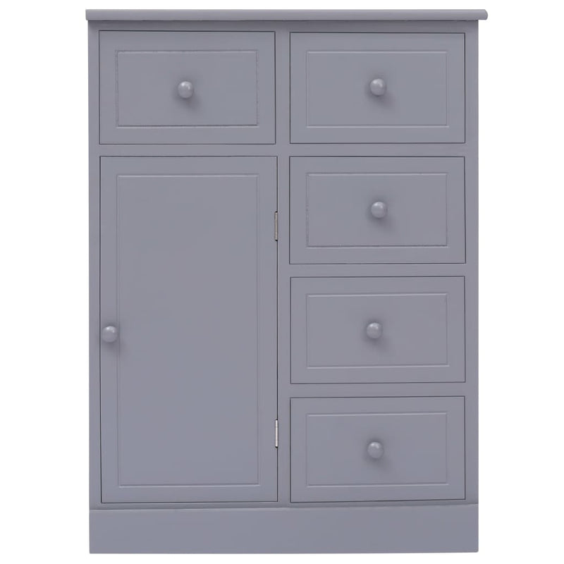 vidaXL 10 fiókos szürke fa tálalószekrény 113 x 30 x 79 cm