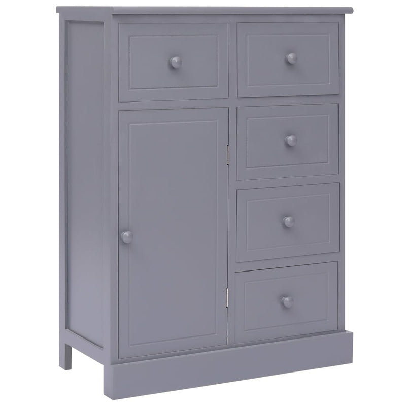 vidaXL 10 fiókos szürke fa tálalószekrény 113 x 30 x 79 cm