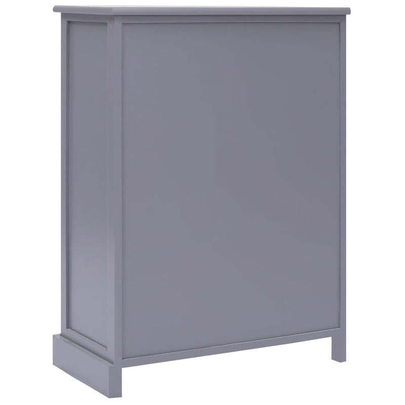 vidaXL 10 fiókos szürke fa tálalószekrény 113 x 30 x 79 cm