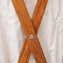 vidaXL krémszínű fa és szövet összecsukható szennyestartó kosár