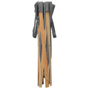 vidaXL szürke fa és szövet összecsukható szennyestartó kosár