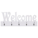 vidaXL fehér "WELCOME" feliratú fali fogas 74 x 29,5 cm