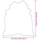 vidaXL fekete valódi marhabőr szőnyeg 150 x 170 cm