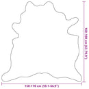 vidaXL fekete és fehér valódi marhabőr szőnyeg 150 x 170 cm