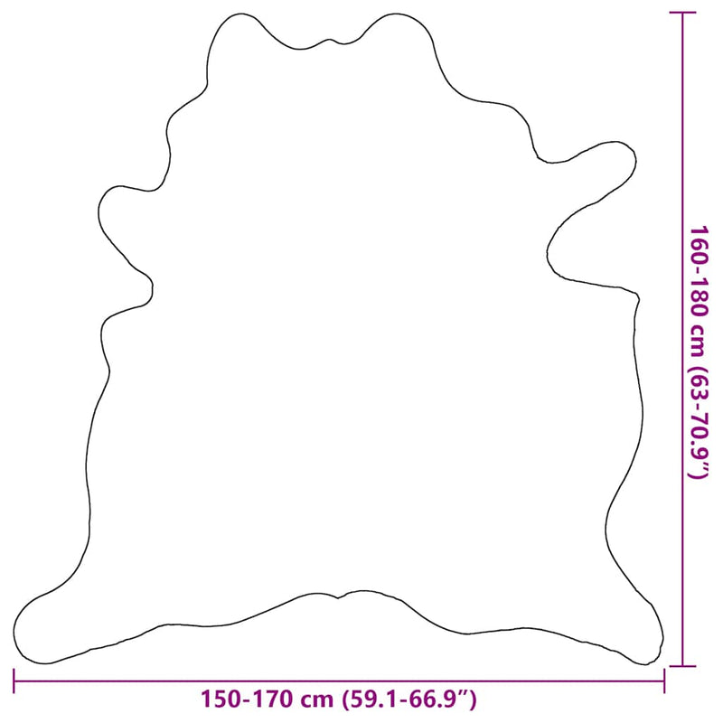 vidaXL fekete és fehér valódi marhabőr szőnyeg 150 x 170 cm