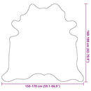 vidaXL barna és fehér valódi marhabőr szőnyeg 150 x 170 cm