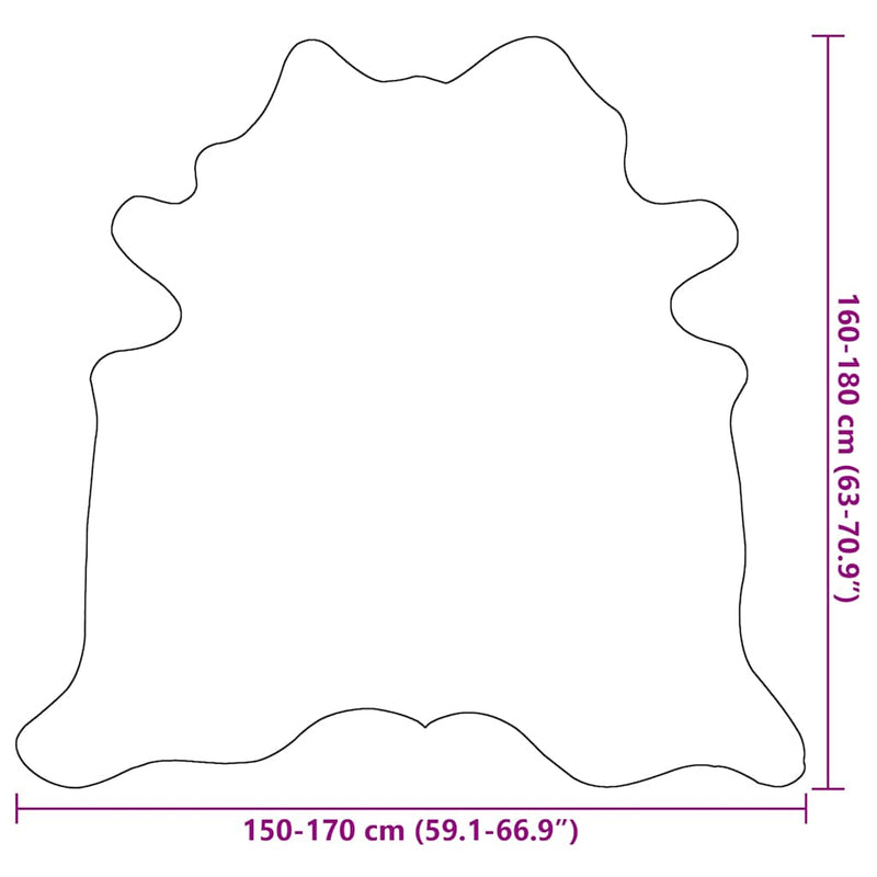 vidaXL barna és fehér valódi marhabőr szőnyeg 150 x 170 cm