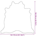 vidaXL bézs színű valódi marhabőr szőnyeg 150 x 170 cm
