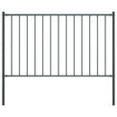 vidaXL antracitszürke porszórt acél kerítéspanel oszlopokkal 1,7x1,25